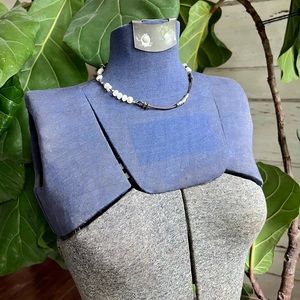 Silpada Sterling Silver, Leather and Pearl Necklace